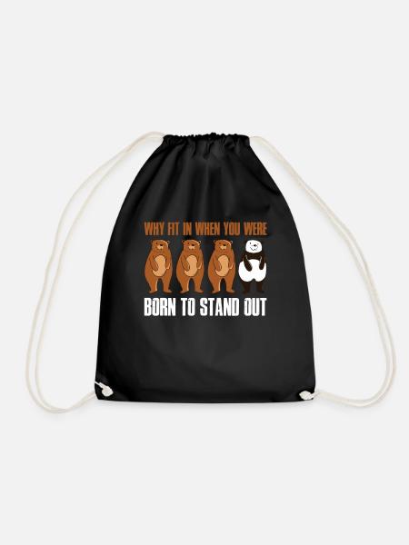 Stand Out Autism Autism Gift - Drawstring Bag - black