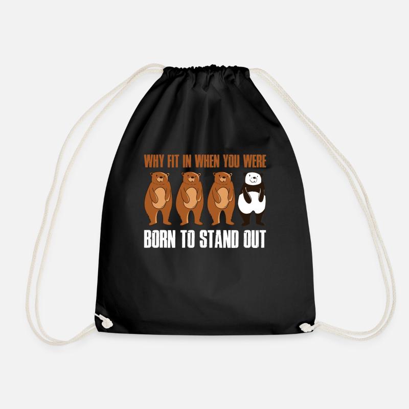 Stand Out Autism Autism Gift - Drawstring Bag - black