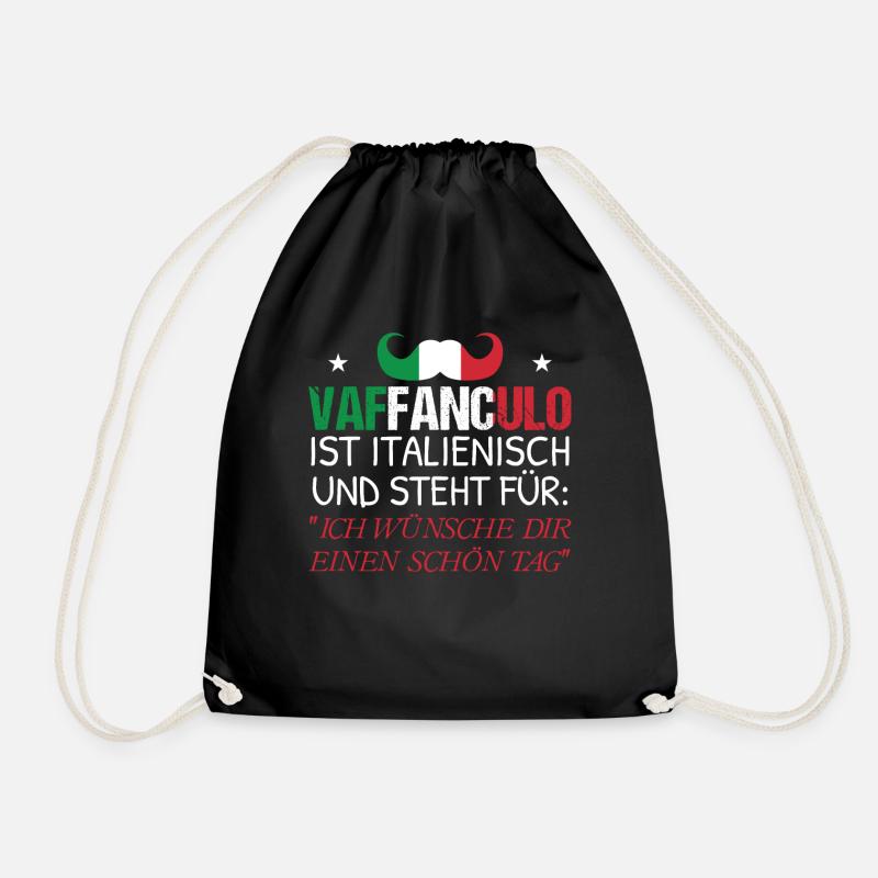 Italien Vaffanculo Lustiger Spruch - Turnbeutel - Schwarz