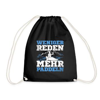 Ruderer Weniger Reden Mehr Paddeln Wassersport Rud - Turnbeutel - Schwarz - Vorne