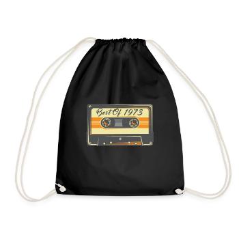 Best of 1973 Rétro Vintage Music Cassette - Sac de sport léger - noir - Devant