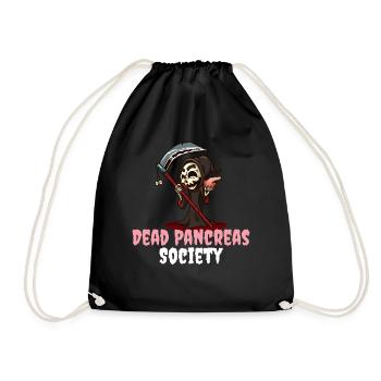 Dead Pancreas Society Diabetiker Geschenk - Turnbeutel - Schwarz - Vorne