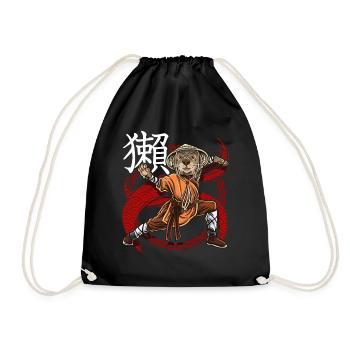 Otter Monk Dungeons - Drawstring Bag - black - Front