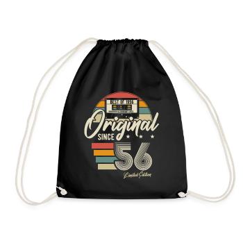 Original Vintage 1956 Vintage Birthday Gift - Drawstring Bag - black - Front