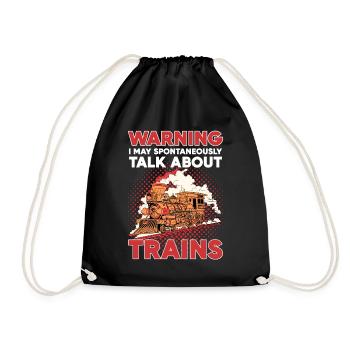 Locomotive Warning I May Spontaneously Talk About - Sac de sport léger - noir - Devant
