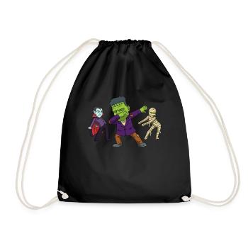 Dabbing Halloween Monster Monster Geschenk - Turnbeutel - Schwarz - Vorne