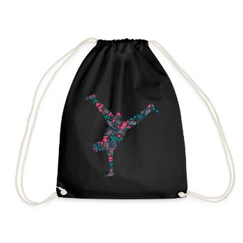 Breakdance Breakdancer Breakdancing - Drawstring Bag - black - Front