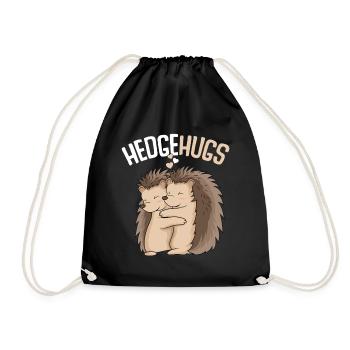 Hedgehugs Hérisson Enfants Femmes Enfants - Sac de sport léger - noir - Devant