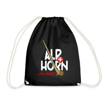 Alphorn Suisse était söscht - Sac de sport léger - noir - Devant