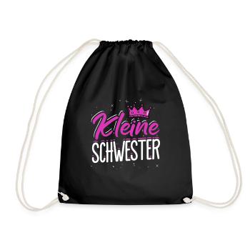 Kleine Schwester Sis Geschwisterliebe Familie Schw - Turnbeutel - Schwarz - Vorne