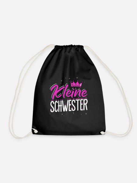 Kleine Schwester Sis Geschwisterliebe Familie Schw - Turnbeutel - Schwarz