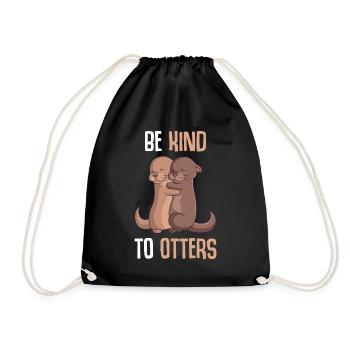 Be Kind To Otters Seeotter Otter - Turnbeutel - Schwarz - Vorne