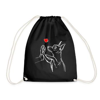 Zwergpinscher Liebe Miniature Pinscher - Turnbeutel - Schwarz - Vorne