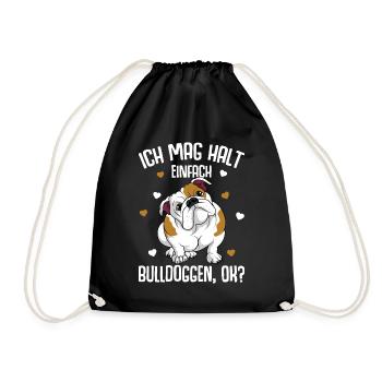 J’aime juste les chiens bouledogues anglais - Sac de sport léger - noir - Devant