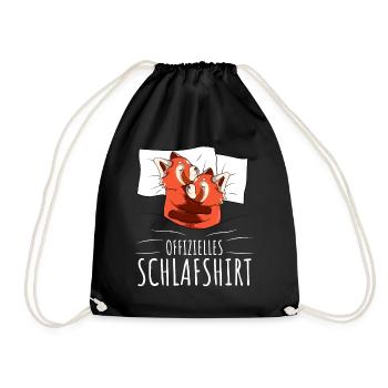 Offizielles Schlafshirt Roter Panda Red Panda - Turnbeutel - Schwarz - Vorne
