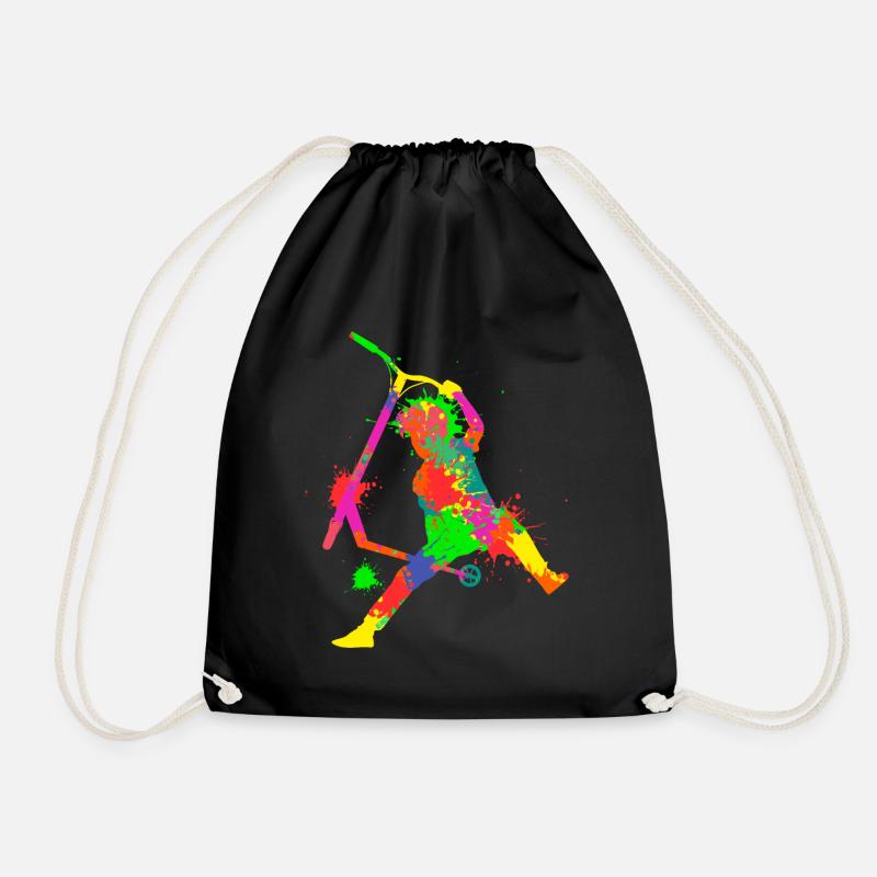 Stunt Scooter Scooter E-Scooter Kids - Drawstring Bag - black