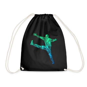 Handball Torwart Handballer Kinder Jungen - Turnbeutel - Schwarz - Vorne
