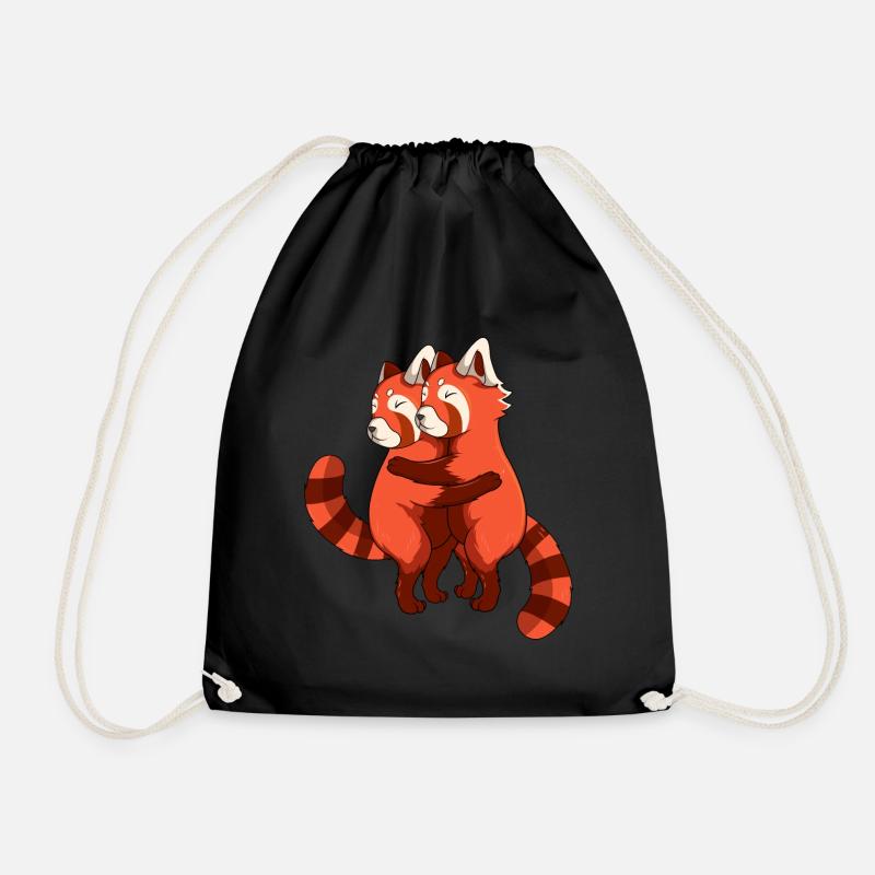 Roter Panda Kinder Mädchen Damen - Turnbeutel - Schwarz