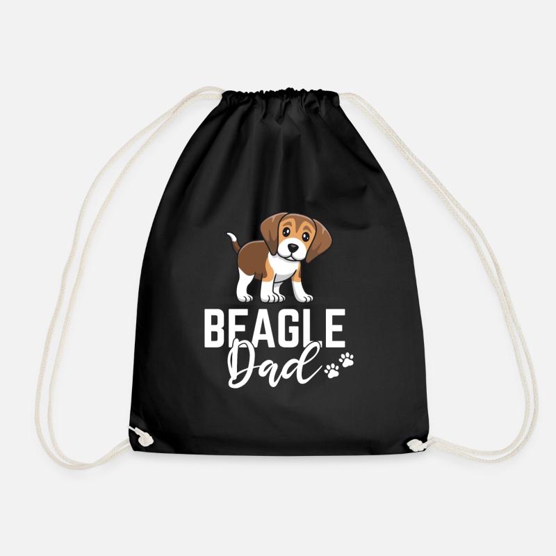 beagle dad - papa - Vater - Turnbeutel - Schwarz