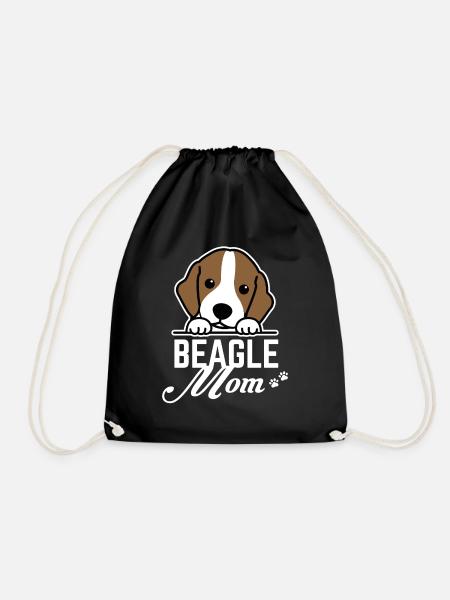 Beagle Mom - Mama - Mutter - Turnbeutel - Schwarz