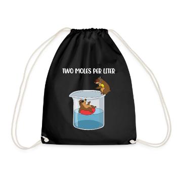 Deux moles par litre de chimie Cadeau - Sac de sport léger - noir - Devant