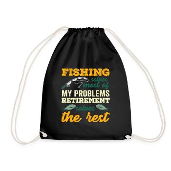 La pêche résout la plupart de mes problèmes Drôle - Sac de sport léger - noir - Devant