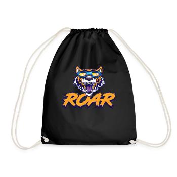Roar Tiger Tiger Geschenk - Turnbeutel - Schwarz - Vorne