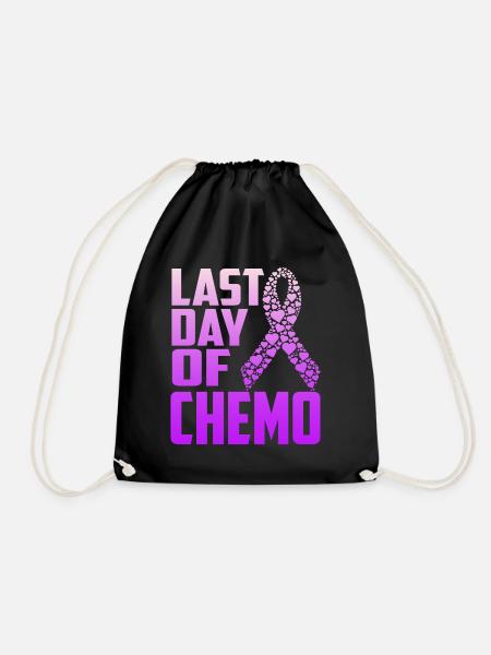 Letzter Tag von Chemo Cancer Survivor - Funny Chemo - Turnbeutel - Schwarz