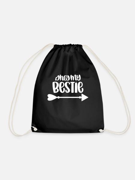 Sie ist meine Bestie - Turnbeutel - Schwarz