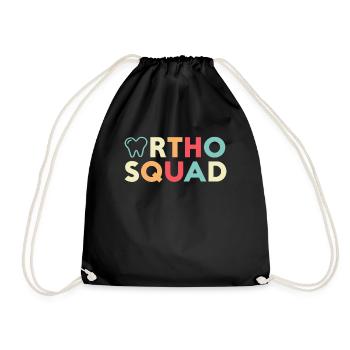Orhto Squad Dentiste Hygiéniste dentaire Dentisterie - Sac de sport léger - noir - Devant