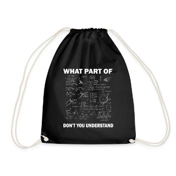 Quelle partie de ne comprenez-vous pas un professeur de mathématiques amusant - Sac de sport léger - noir - Devant