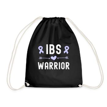 IBS Awareness, Irritable Bowel Syndrom, IBS - Drawstring Bag - black - Front