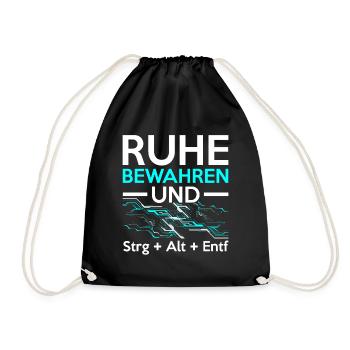 Keep Calm and Ctrl + Alt + Del Tech Support Tech - Turnbeutel - Schwarz - Vorne