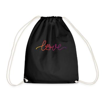 Chien Paw Love Rescue Dog Mom - Sac de sport léger - noir - Devant