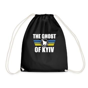 Le fantôme de Kiev Ukraine Flag Ace Fighter Pilot - Sac de sport léger - noir - Devant