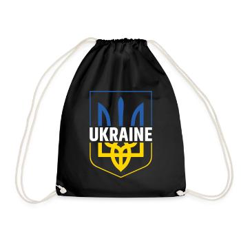 Ukraine - Drawstring Bag - black - Front