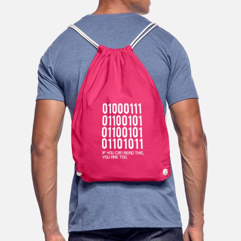 Funny Softaware developer gift, binary funny, Drawstring Bag