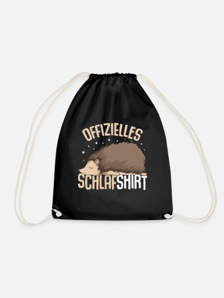 Igel Offizielles Schlafshirt - Turnbeutel - Schwarz