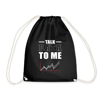 Talk Data To Me Data Scientist Data Analyst - Drawstring Bag - black - Front