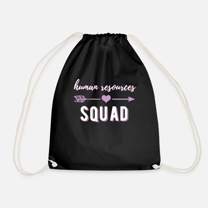 HR Squad, Süße Personalgeschenke, hr lustig, - Turnbeutel - Schwarz