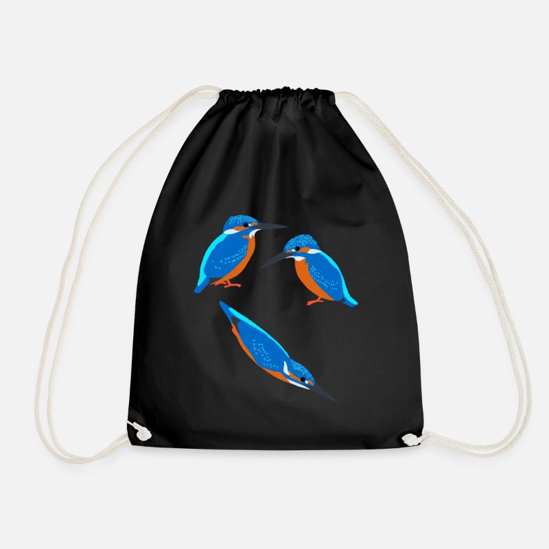 Oiseaux Martin-pêcheur - Sac de sport léger - noir