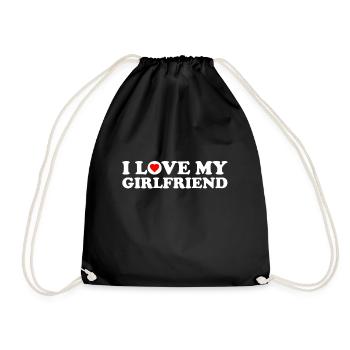 J'aime ma petite amie - Sac de sport léger - noir - Devant