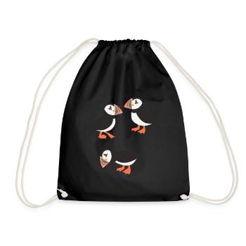 Drôles d’oiseaux Macareux - Sac de sport léger - noir - Devant