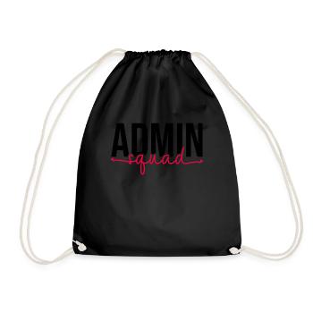 Admin Squad Front Office Admin Crew Assistant - Drawstring Bag - black - Front