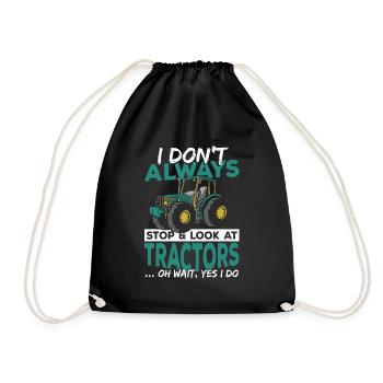 Je ne m’arrête pas toujours et ne regarde pas les tracteurs - Sac de sport léger - noir - Devant
