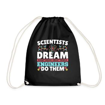 Les scientifiques rêvent de faire de grandes choses - Sac de sport léger - noir - Devant