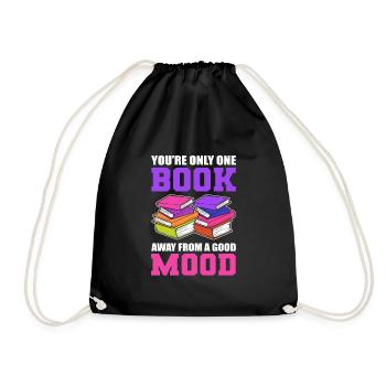 You’re Only One Book Away From a Good Mood Book - Turnbeutel - Schwarz - Vorne