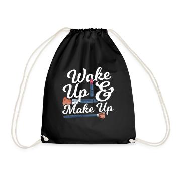 Wake Up & Make Up Makeup Artist - Turnbeutel - Schwarz - Vorne