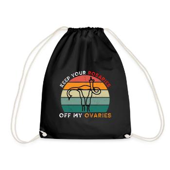 Gardez vos chapelets hors de mes ovaires - Pro Choice - Sac de sport léger - noir - Devant