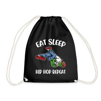 Manger Dormir Hip Hop Hip Hop Cadeau - Sac de sport léger - noir - Devant